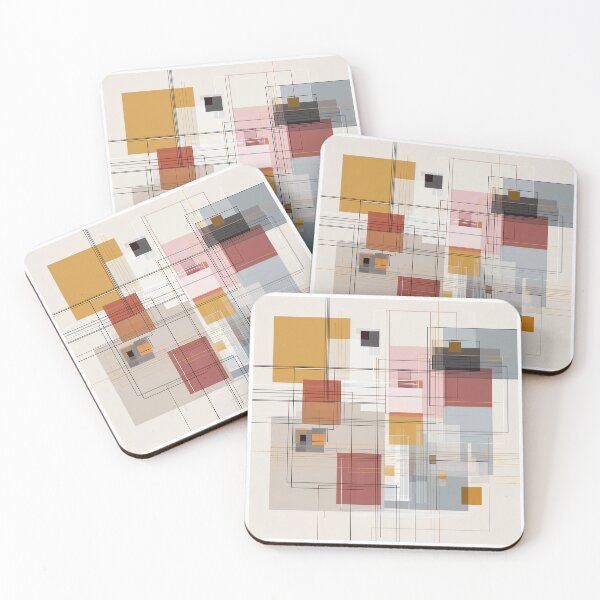 Item preview, Geometric Abstract Squares and Lines designed and sold by regiaart.