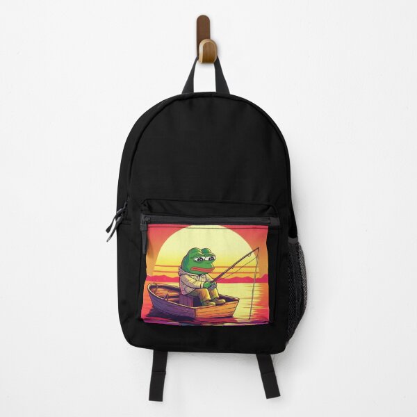 Item preview, Fishing Frog – Sunset Adventure Whimsical Art designed and sold by Dogandesighn.