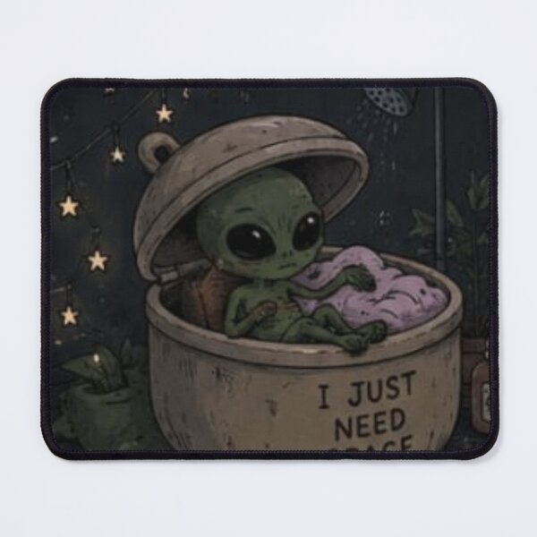 Item preview, I Just Need Space – Introvert Alien Aesthetic designed and sold by Louliloulita.