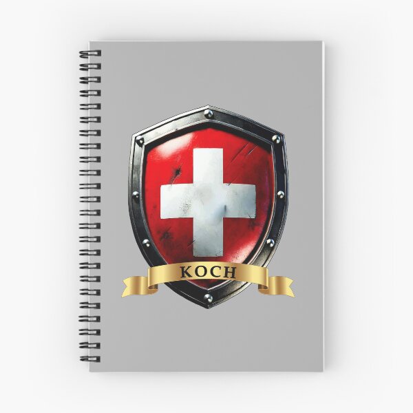 Artikelvorschau, Koch Schweiz Familiennamen Wappen Schild entworfen und verkauft von Highlandkings.