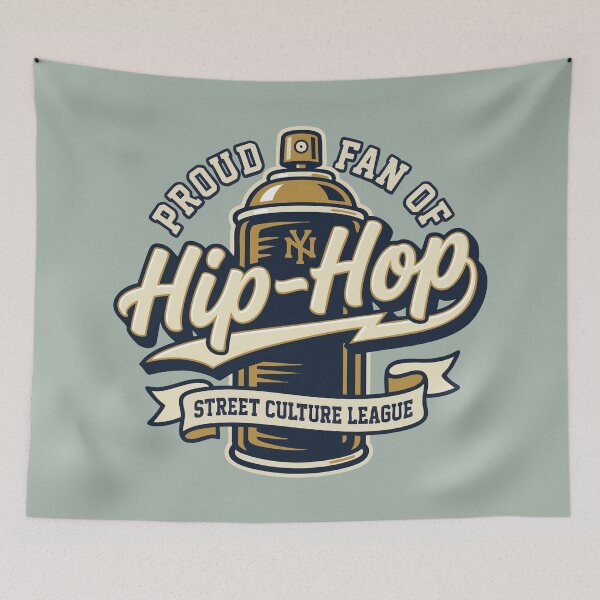 Item preview, Retro Hip Hop Street Culture League Vintage Graffiti Spray Can Art designed and sold by Cozy-Old-Pub.