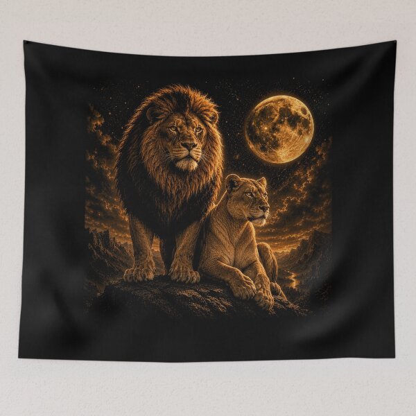 Item preview, Lion Howling To The Moon Vintage 90s Graphic designed and sold by will freed18.
