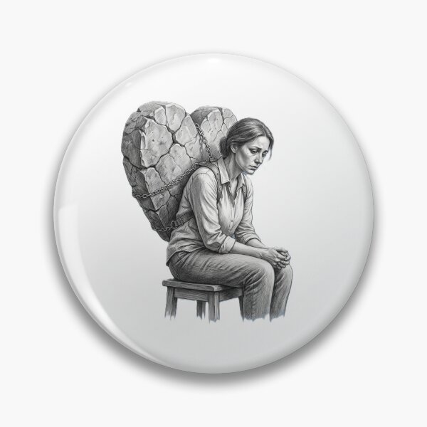 Item preview, The Weight She Never Showed – Emotional Pencil Sketch Art designed and sold by Prism-Bubble.