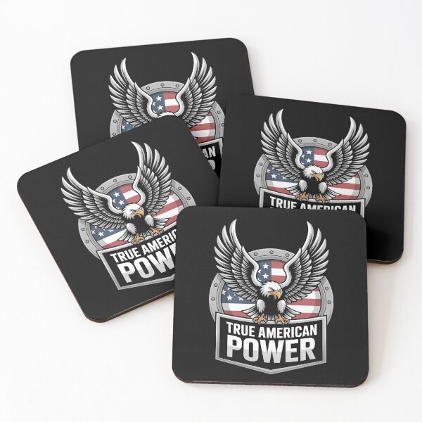 Item preview, True American Power – Chrome Eagle Industrial Steel Badge designed and sold by OldGloryForge.