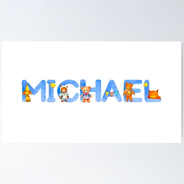Item preview, DREAMLIT NAMES COLLECTION – ✨ MICHAEL ✨ – Cute Storybook Dream Animals designed and sold by WheelieGdArt.