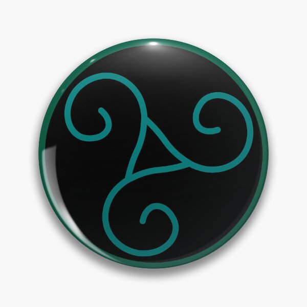Item preview, Forest green Triskel emblem on a black background designed and sold by Provinces de France.