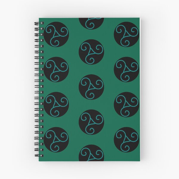Item preview, Forest green Triskel emblem on a black background designed and sold by Provinces de France.