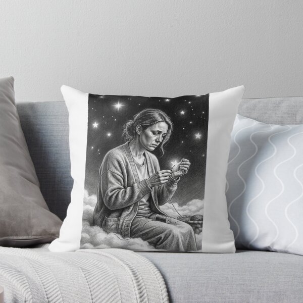 Item preview, Her Love Never Rested – Motherhood Pencil Sketch Artwork designed and sold by Prism-Bubble.