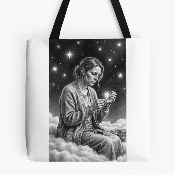 Item preview, Her Love Never Rested – Motherhood Pencil Sketch Artwork designed and sold by Prism-Bubble.