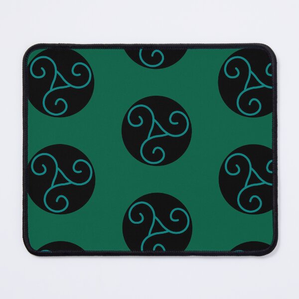 Item preview, Forest green Triskel emblem on a black background designed and sold by Provinces de France.