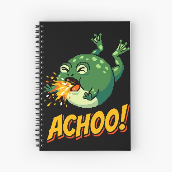 Item preview, ACHOO! Funny Dramatic Sneezing Frog Pixel Art designed and sold by artistastshirt.