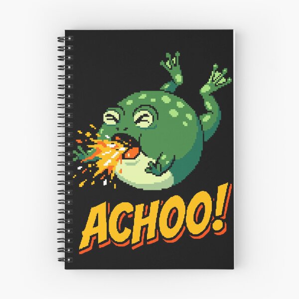 Item preview, ACHOO! Funny Dramatic Sneezing Frog Pixel Art designed and sold by artistastshirt.