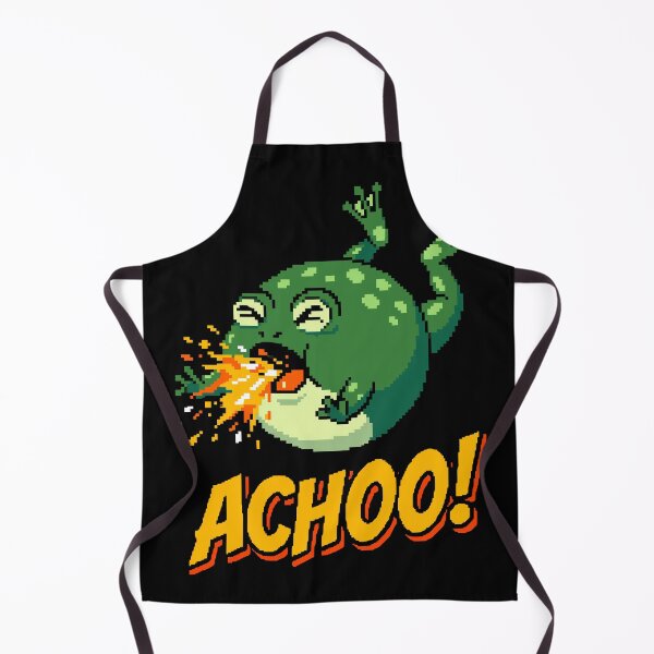 Item preview, ACHOO! Funny Dramatic Sneezing Frog Pixel Art designed and sold by artistastshirt.