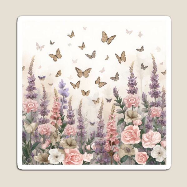 Item preview, Butterfly Meadow Dreamy Floral Nature  designed and sold by Pink-Blossoms.