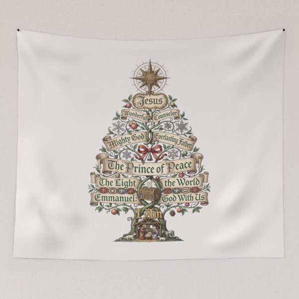 Item preview, Jesus Titles Christmas Tree designed and sold by YvonneCustoms.
