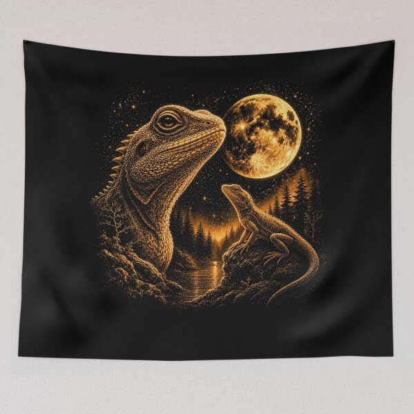 Item preview, Lizard Howling To The Moon Vintage 90s Graphic designed and sold by will freed18.