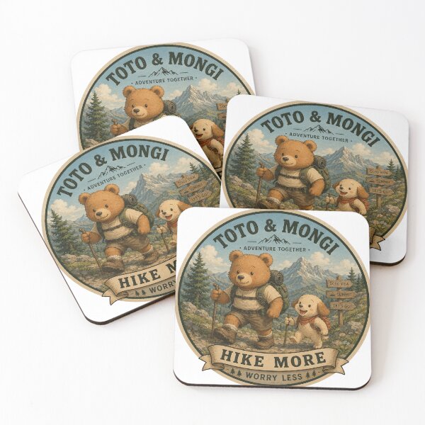 Item preview, TOTO & MONGI – Hike More, Worry Less designed and sold by bubuandfriends.
