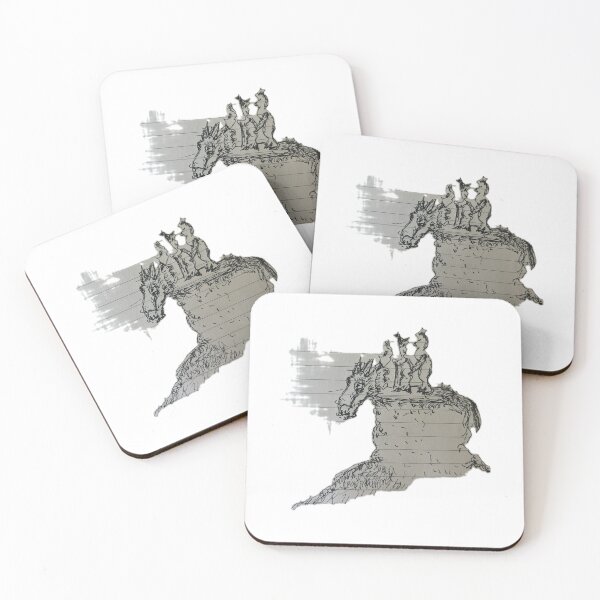 Item preview, Horse Riders — Fantasy Ink Sketch Art Print designed and sold by thegindielady.