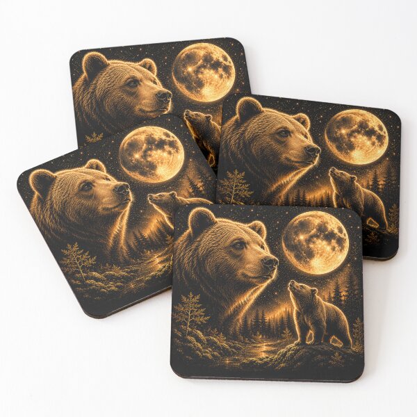 Item preview, Bear Howling To The Moon Vintage 90s Graphic designed and sold by will freed18.