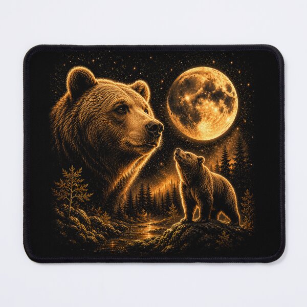 Item preview, Bear Howling To The Moon Vintage 90s Graphic designed and sold by will freed18.