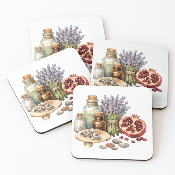 Item preview, Botanist’s Dark Alchemy: Vintage Watercolor Moth & Herbarium Art designed and sold by CosyCush.