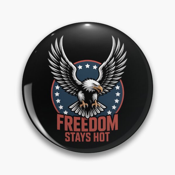 Artikelvorschau, Freiheit bleibt heiß – Patriotisches Stahlabzeichen „Chromadler“ entworfen und verkauft von OldGloryForge.