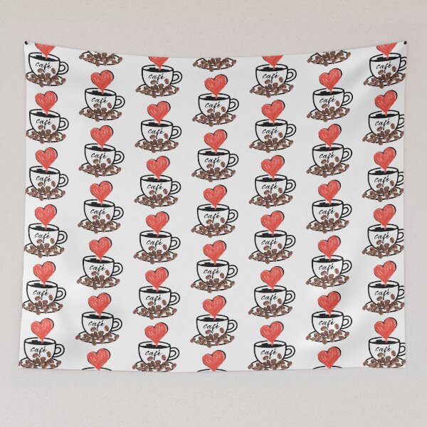 Item preview, Coffee Cup with Red Heart Sparkle designed and sold by Coffee & Designs.
