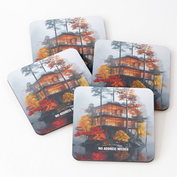 Item preview, NO ADDRESS NEEDED - Modern Autumn Island Villa designed and sold by Modern Nest Art.