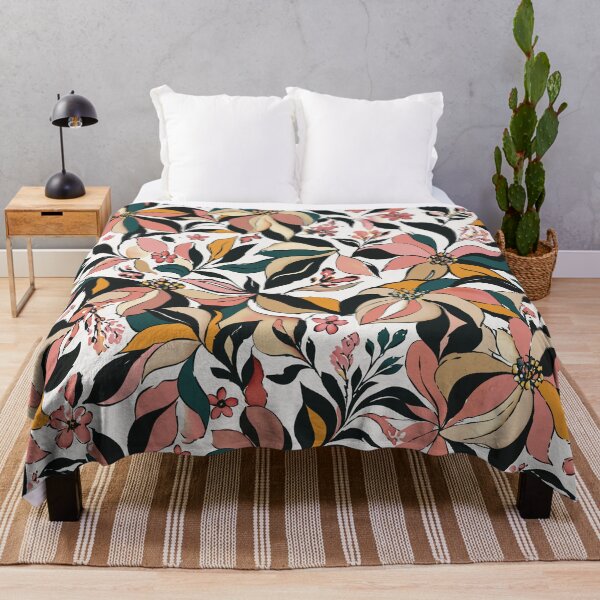Item preview, Soft Boho Floral Pattern - Cream Earthy Botanical Art designed and sold by MonNoir.