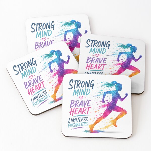 Item preview, Colorful Watercolor Marathon Runner Motivational Quote designed and sold by HoraceDesi.