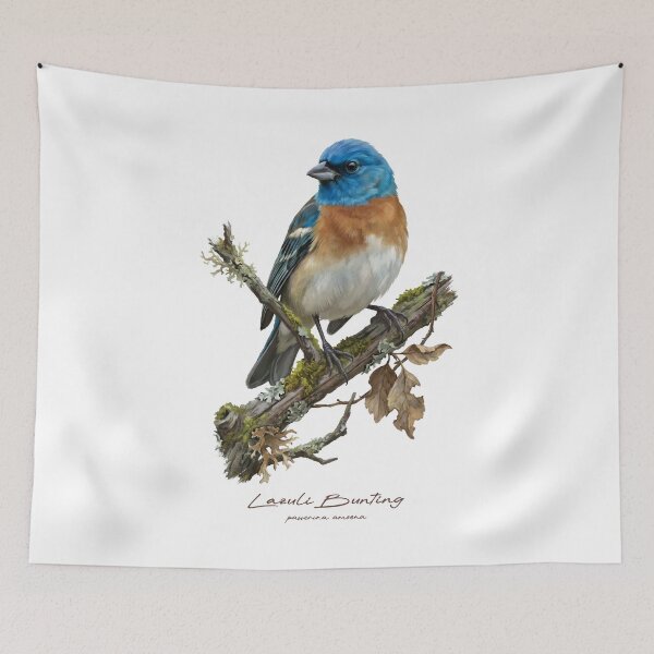 Item preview, Lazuli Bunting on Rustic Branch designed and sold by Takeda-art.