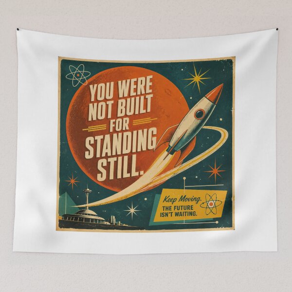 Item preview, Copy of Wall Art - Postcard - Retro Rocket to the Future designed and sold by ForeverPrintsOK.