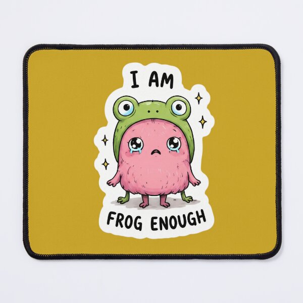 Item preview, I Am Frog Enough Cute Frog Meme Sticker | Kawaii Crying Frog Character designed and sold by Bhaskar Digital Art.