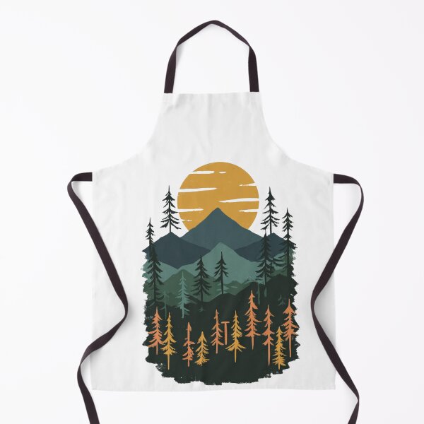 Item preview, Mountain Forest Sunset Layered Pine Tree Art designed and sold by Blurbean.