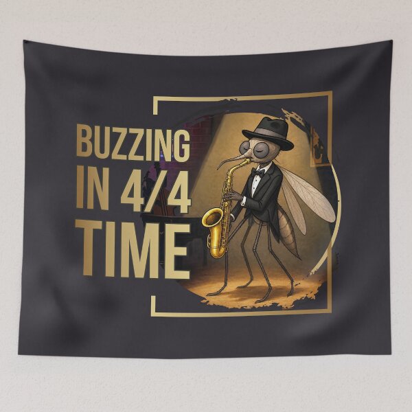 Item preview, Mosquito Jazz Night - buzzing in 4/4 time designed and sold by GraphicComet.