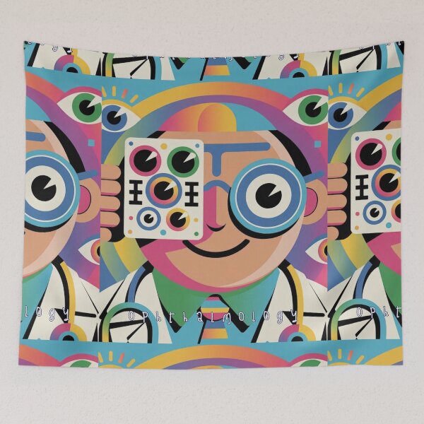 Item preview,  Cartoon Abstract Cute Ophthalmology Man ,brafdesign  designed and sold by Brafdesign.