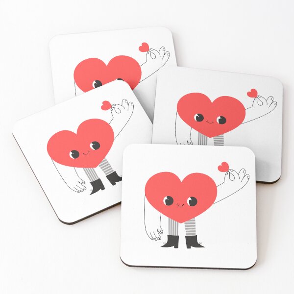 Item preview, Cute Heart Character Holding Mini Heart designed and sold by the-myro.