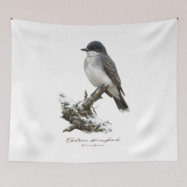 Item preview, Eastern Kingbird on Snowy Branch designed and sold by Takeda-art.