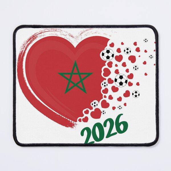 Item preview, Morocco Football Heart 2026 – Moroccan Flag Soccer Love Design designed and sold by chanshoping.