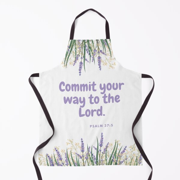 Item preview, Commit Your Way to the Lord Psalm 37:5 Lavender Floral - Christian Design designed and sold by MacheSmith.