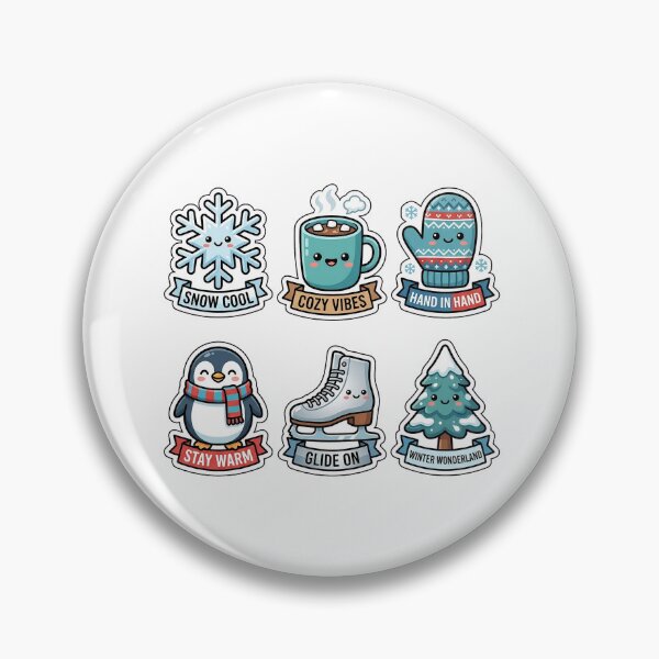Item preview, Kawaii Winter Cozy Sticker Pack - Cute Snowflake & Scarf Puns designed and sold by SimpleP.