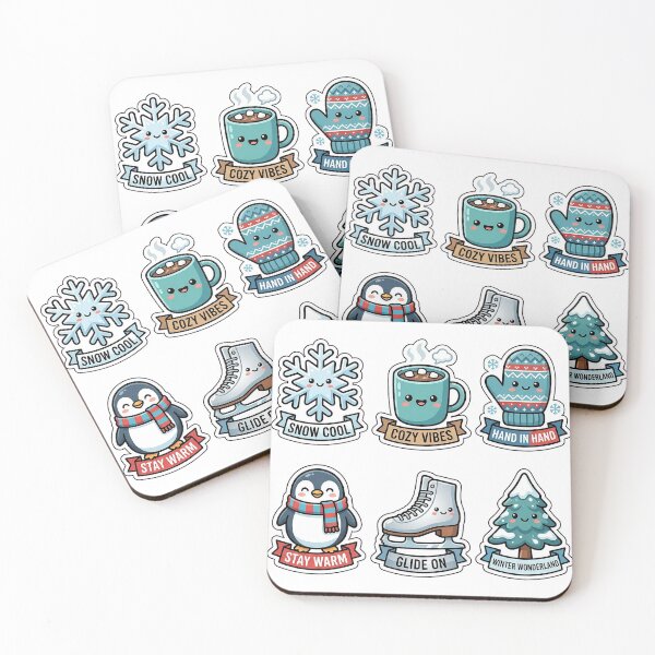 Item preview, Kawaii Winter Cozy Sticker Pack - Cute Snowflake & Scarf Puns designed and sold by SimpleP.