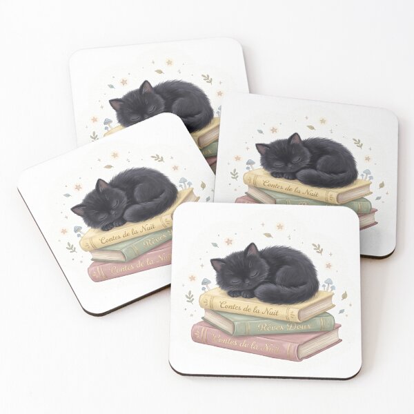 Item preview, Chat Noir Mignon & Livres | Sleeping Kitten Book Lover designed and sold by RiderSpoon.