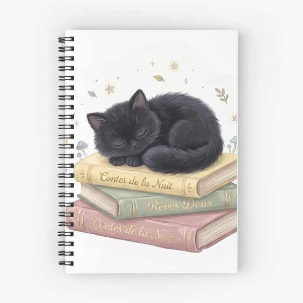 Artikelvorschau, Chat Noir Mignon & Livres | Sleeping Kitten Book Lover entworfen und verkauft von RiderSpoon.