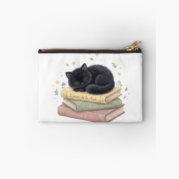 Item preview, Chat Noir Mignon & Livres | Sleeping Kitten Book Lover designed and sold by RiderSpoon.