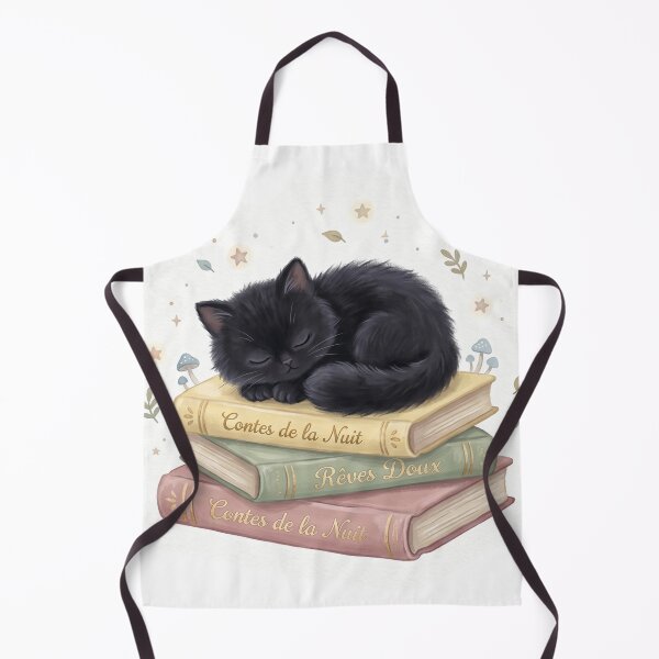 Item preview, Chat Noir Mignon & Livres | Sleeping Kitten Book Lover designed and sold by RiderSpoon.