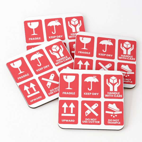 Item preview, Fragile Shipping Warning Sticker Pack Handle With Care Packaging Labels designed and sold by UI Expert.
