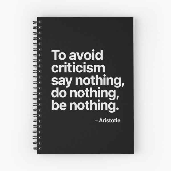 Item preview, Avoid Criticism Aristotle Motivation Philosophy Quote Shirt (White Font) designed and sold by TshirtsLabs.