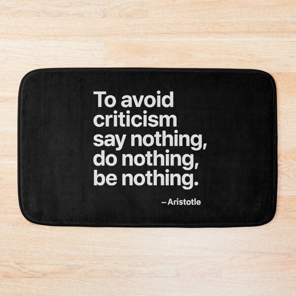 Item preview, Avoid Criticism Aristotle Motivation Philosophy Quote Shirt (White Font) designed and sold by TshirtsLabs.