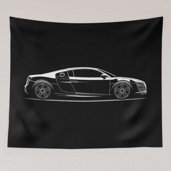 Item preview, Audi R8 silhouette Illustration designed and sold by blackdogshop.